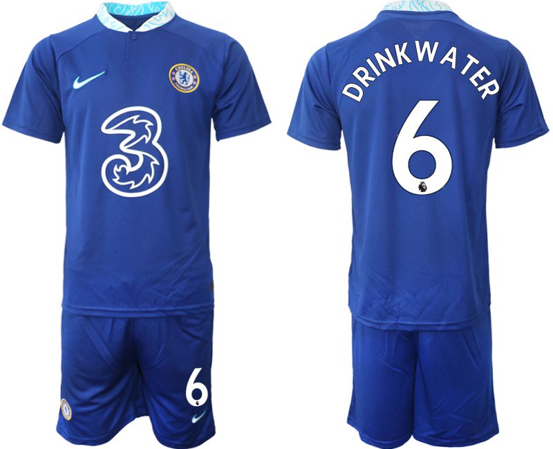 Men 2022-2023 Club Chelsea FC home blue #6 Soccer Jersey->youth soccer jersey->Youth Jersey